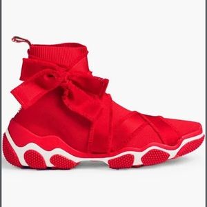 red glam valentino sneakers size 9